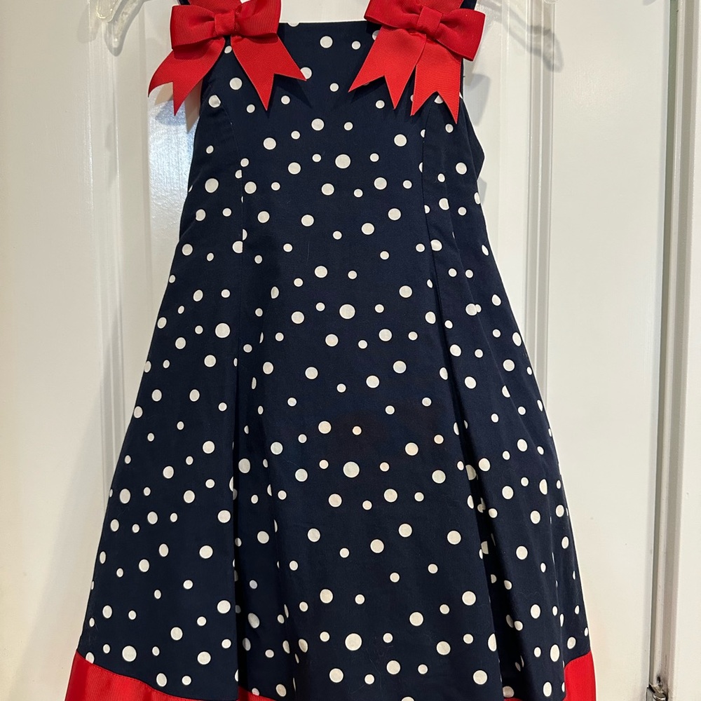 Bonnie Jean Polka Dot Dress, Size 5